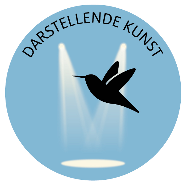 Kultur-Spatz-Darstellende-Kunst Spatz auf blauem Hintergrund