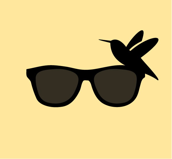 Kultur Spatz Icon zwei Vogel sitzt auf Sonnenbrille