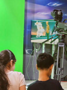 Kulturspatz Impressionen Medien: Kinder im Greenscreen bei OTV